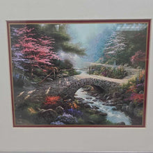 Load image into Gallery viewer, Framed Thomas Kinkade Print - Bridge of Life (~11x14)
