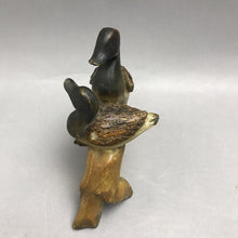 Load image into Gallery viewer, Porcelain Two Ducks on Log Figurine (7x6)
