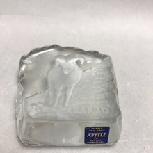 Load image into Gallery viewer, Vintage Tilly Etched 3D Crystal Glass Wildlife Paperweight (5x4)
