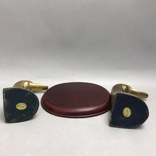 Load image into Gallery viewer, Vintage 1950s Solid Brass Mallard Duck Head Bookends Korea (6)
