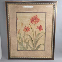 Load image into Gallery viewer, Gold Framed Cheri Blum Print - Row of Red Amaryllis (36x30)
