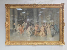Load image into Gallery viewer, Antique Gold Framed Francesco Beda Lithograph - The Entertainment (29.5x41)
