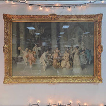 Load image into Gallery viewer, Antique Gold Framed Francesco Beda Lithograph - The Entertainment (29.5x41)
