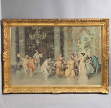 Load image into Gallery viewer, Antique Gold Framed Francesco Beda Lithograph - The Entertainment (29.5x41)
