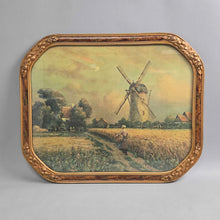 Load image into Gallery viewer, Framed G. Maroniez Print - Dutch Windmill Scene (18x22)

