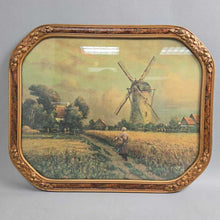 Load image into Gallery viewer, Framed G. Maroniez Print - Dutch Windmill Scene (18x22)
