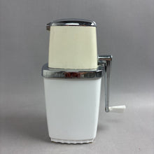 Load image into Gallery viewer, Vintage 1950's MCM Swing Away White Metal Manual Ice Crusher Hand Crank (10")
