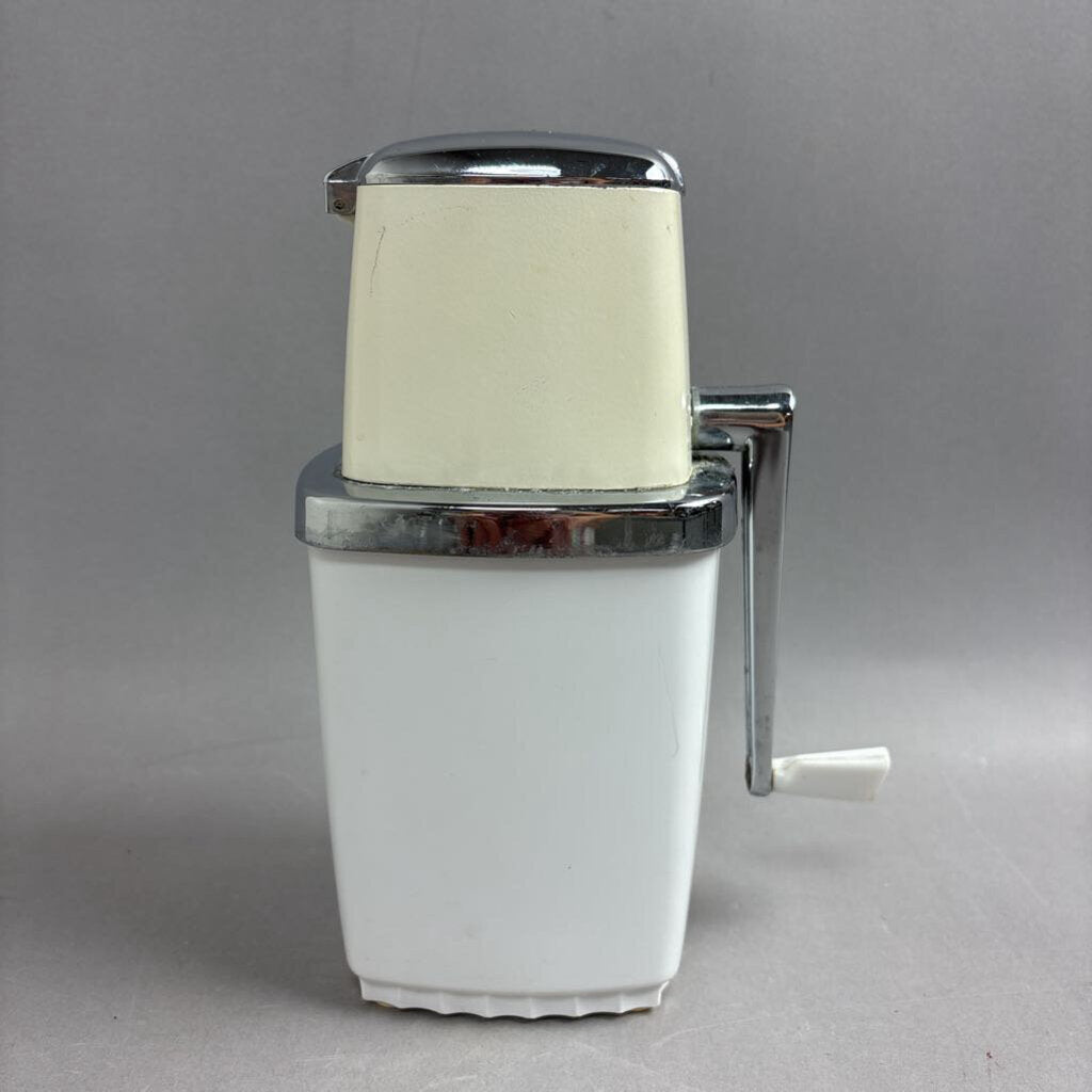 Vintage 1950's MCM Swing Away White Metal Manual Ice Crusher Hand
