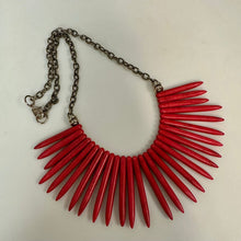 Load image into Gallery viewer, Red Dyed Howlite Bib Necklace (19")
