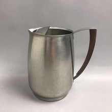 Load image into Gallery viewer, MCM West Bend Stainless Steel Pitcher with Wood Handle &amp; Ice Guard (8")
