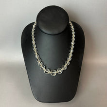 Load image into Gallery viewer, Vintage Art Deco Clear Faceted Crystal Ball Graduated Bead Necklace (16")
