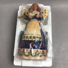 Load image into Gallery viewer, NIB Jim Shore Heartwood Creek Angel of Hospitality Angel w/Teapot and Tea Cup 2002 (8")
