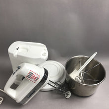 Load image into Gallery viewer, Cuisinart HSM-70 7 Speed Stand Hand Mixer w Bowl Beaters White Tested Works
