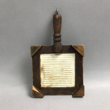 Load image into Gallery viewer, Vintage Wooden Trivet w/ Ceramic Floral Tile And Handle (6x9)
