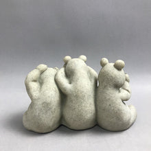 Load image into Gallery viewer, Vintage Quarry Critters Speak/See/Hear No Evil Bears "Uh Oh" Stone Figurine(8x4)

