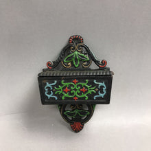 Load image into Gallery viewer, Vintage WILTON Handpainted Cast Iron Wall Mount Match Safe Holder (6x4)
