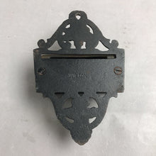 Load image into Gallery viewer, Vintage WILTON Handpainted Cast Iron Wall Mount Match Safe Holder (6x4)
