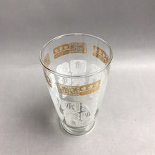 Load image into Gallery viewer, Vintage Anchor Hocking Gold &amp; White Coffee Theme Glass (7")
