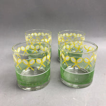 Load image into Gallery viewer, Set of 4 J Scott Tennis Racket DOF Rocks Lowball Glasses Libbey (3 1/2")
