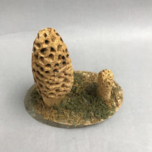 Load image into Gallery viewer, Handcrafted Wooden Sculpture of Morel Mushrooms On A Rustic Base (5x5)

