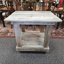 Load image into Gallery viewer, Rustic Rolling 2-Tier Table (33x37x29.5)
