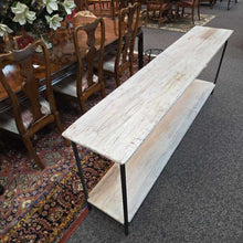 Load image into Gallery viewer, Primitive Wood &amp; Metal 2-Tier Display / Console Table (31x84x16)
