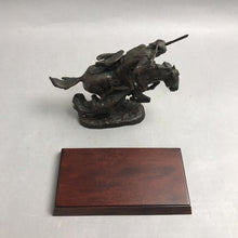 Load image into Gallery viewer, Vintage 1988 "THE CHEYENNE" Bronze Sculpture Franklin Mint w/ Wood Base (6")
