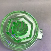 Load image into Gallery viewer, Vintage Green Uranium Depression Glass Citrus Reamer Juicer As-Is (5")
