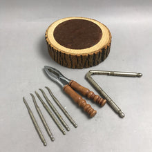 Load image into Gallery viewer, Vintage Tree Bark Nut Bowl W/ Picks And Cracker (6")
