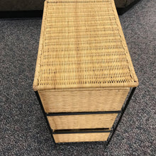 Load image into Gallery viewer, Rattan Wicker 3 Drawer Stand Metal Frame (22x16x10)

