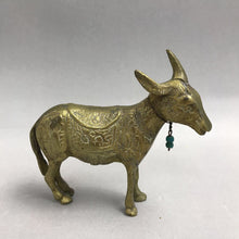 Load image into Gallery viewer, Vintage Brass Donkey Mule Figurine (4x5)
