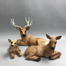 Load image into Gallery viewer, Vintage Homco Large Deer Family Figurine SET Buck, Doe, Fawn (11x9)(9x6)(6x4)
