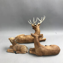 Load image into Gallery viewer, Vintage Homco Large Deer Family Figurine SET Buck, Doe, Fawn (11x9)(9x6)(6x4)
