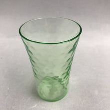Load image into Gallery viewer, Vintage Green Uranium Glass 3" Dimpled Juice Shot Glasses Barware
