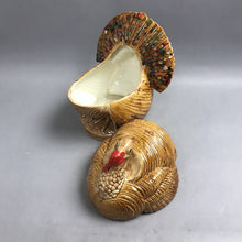 Load image into Gallery viewer, Vintage Atlantic Mold Ceramic Turkey Canister Cookie Jar Dish (10")
