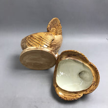 Load image into Gallery viewer, Vintage Atlantic Mold Ceramic Turkey Canister Cookie Jar Dish (10")
