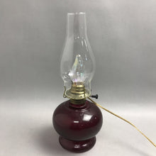 Load image into Gallery viewer, Vintage Red Glass Electric Oil Lamp (14")
