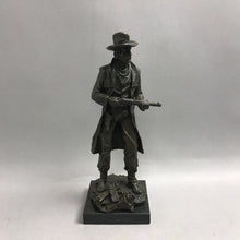 Load image into Gallery viewer, Vintage Western Art Cowboy w/Gun Bronze Sculpture (12")
