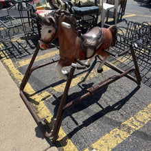 Load image into Gallery viewer, Vintage Riding Horse Spring Bouncing Childs Toy (26x29x48)
