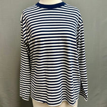 Load image into Gallery viewer, Vintage Talbots Navy &amp; White Nautical Stripe Long Sleeve Shirt sz PL
