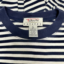 Load image into Gallery viewer, Vintage Talbots Navy &amp; White Nautical Stripe Long Sleeve Shirt sz PL
