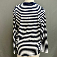 Load image into Gallery viewer, Vintage Talbots Navy &amp; White Nautical Stripe Long Sleeve Shirt sz PL
