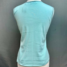 Load image into Gallery viewer, Skinny Minnie The Studio Vintage Print Studded Sleeveless Top sz L
