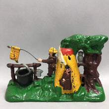 Load image into Gallery viewer, Vintage "Boy Scout Camp" Cast Iron Mechanical Coin Bank (6x9x3)
