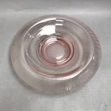 Load image into Gallery viewer, Vintage Pink Depression Etched Glass Console Bowl Rolled Edge (12")
