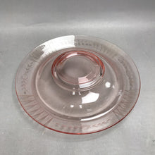 Load image into Gallery viewer, Vintage Pink Depression Etched Glass Console Bowl Rolled Edge (12")
