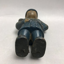 Load image into Gallery viewer, Vintage Old Cast Iron Painted Mulligan The Policeman Still Coin Bank (8")
