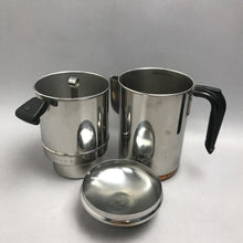 Load image into Gallery viewer, Vintage Revere Ware 6 Cup Stainless Copper Bottom Drip Coffee Maker Pot USA (12")

