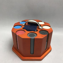Load image into Gallery viewer, Michael Graves Design Poker Set Cherry Finish Holder 240 Chips 2 Decks Of Cards (5x8)
