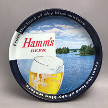 Load image into Gallery viewer, Vintage Hamm's Beer 13" Serving Metal Tray Lake Scene Land Of Sky Blue Waters
